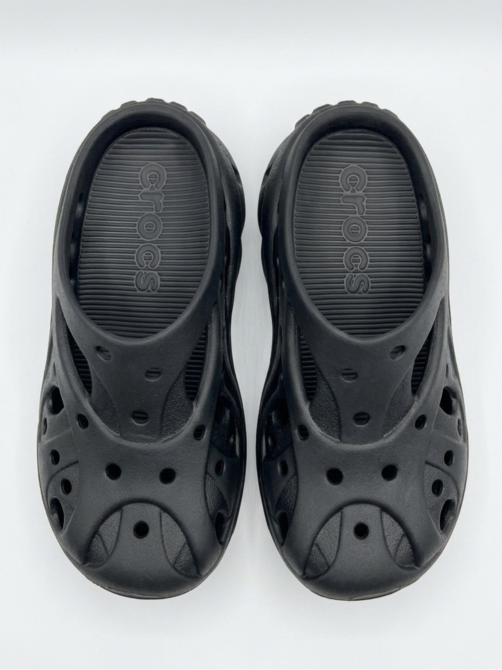 CROCS Black Foam Vent Clog Sandals